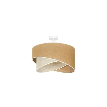 Duolla - Πλαφονιέρα οροφής YUTE CELLO 1xE27/15W/230V διάμετρος 45 cm καφέ/γκρι