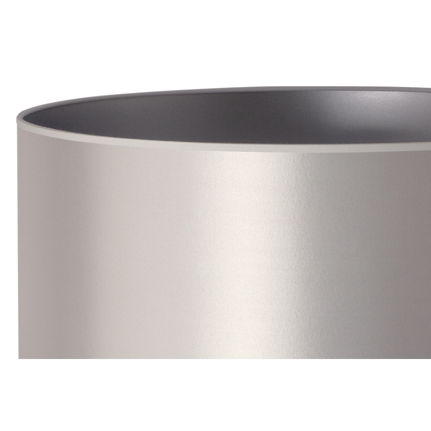 Duolla - Επιδαπέδιο φωτιστικό CANNES 1xE27/15W/230V διάμετρος 45 cm ασημί/λευκό