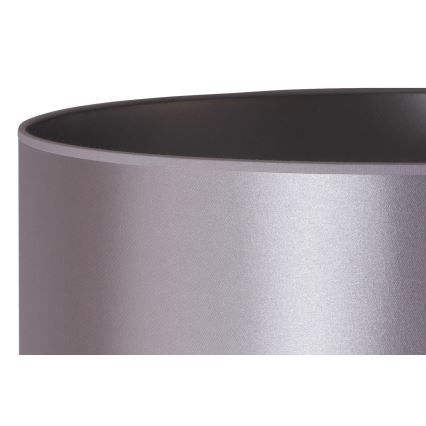 Duolla - Επιδαπέδιο φωτιστικό CANNES 1xE27/15W/230V διάμετρος 45 cm ασημί/μαύρο