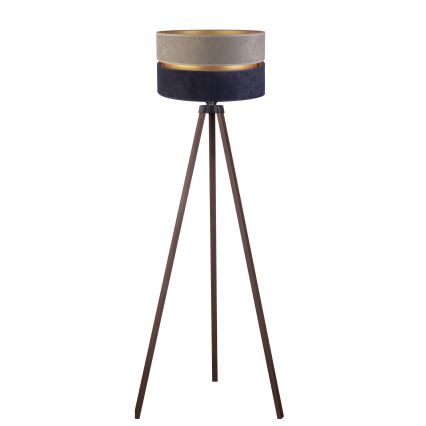 Duolla - Επιδαπέδιο φωτιστικό DUO 1xE27/60W/230V διάμετρος 44 cm γκρι/μπλε/καφέ