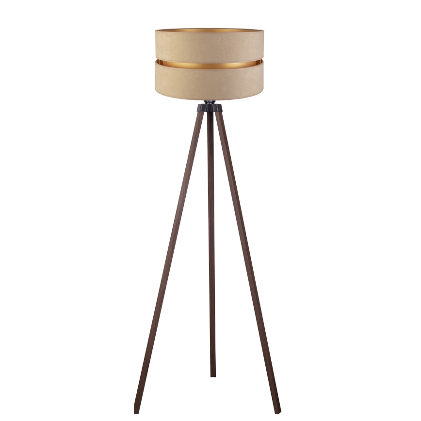 Duolla - Επιδαπέδιο φωτιστικό DUO 1xE27/60W/230V διάμετρος 44 cm μπεζ/καφέ