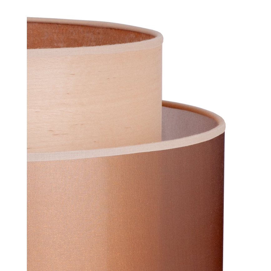 Duolla - Επιδαπέδιο φωτιστικό WOOD BOHO 1xE27/15W/230V διάμετρος 45 cm χαλκός/καφέ/μπεζ