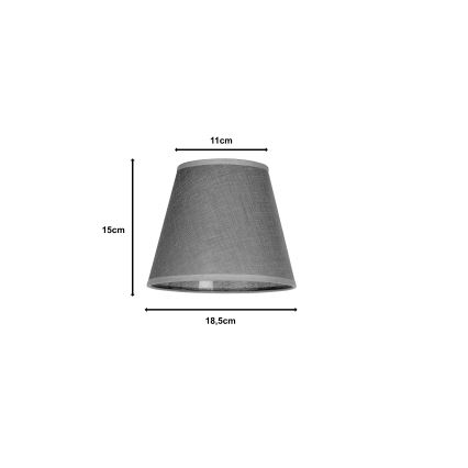 Duolla - Αμπαζούρ SOFIA XS E14 διάμετρος 18,5 cm γκρι