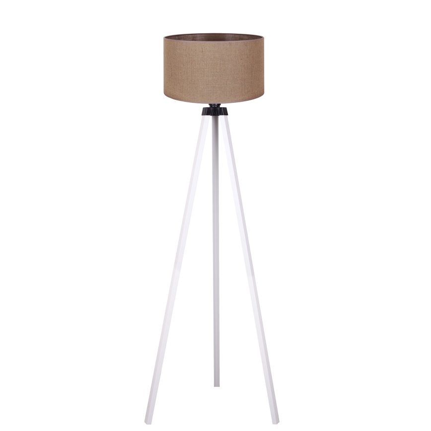 Duolla - Επιδαπέδιο φωτιστικό 1xE27/60W/230V διάμετρος 44 cm καφέ/λευκό