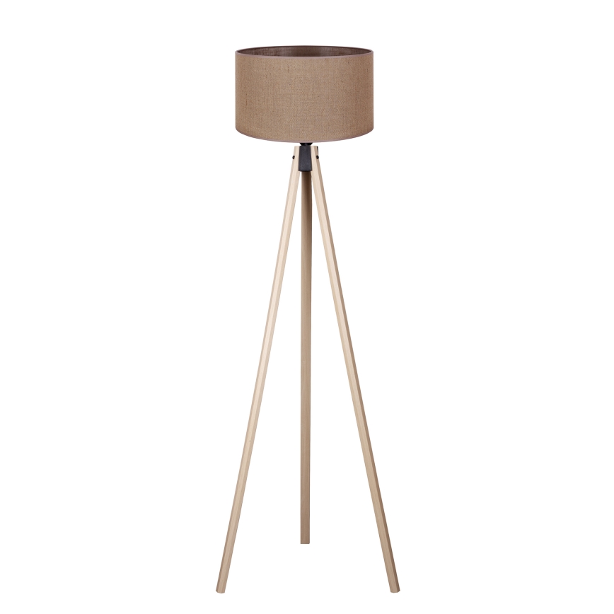 Duolla - Επιδαπέδιο φωτιστικό 1xE27/60W/230V διάμετρος 44 cm καφέ/μπεζ