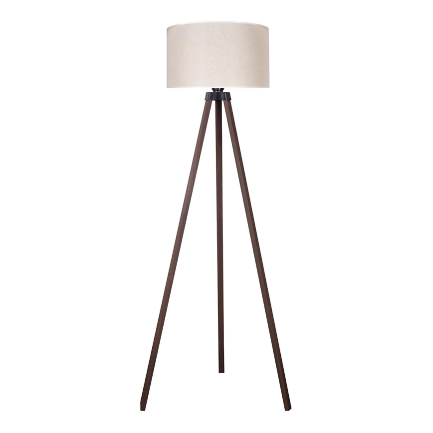 Duolla - Επιδαπέδιο φωτιστικό 1xE27/60W/230V διάμετρος 44 cm κρεμ/καφέ