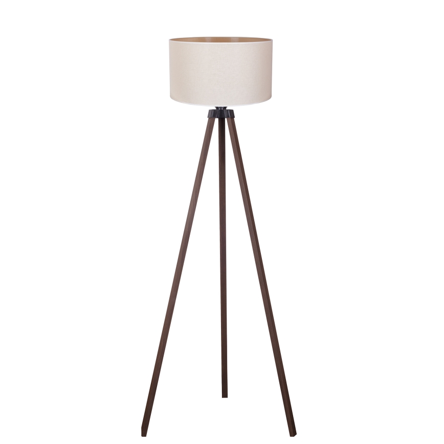 Duolla - Επιδαπέδιο φωτιστικό 1xE27/60W/230V διάμετρος 44 cm κρεμ/καφέ