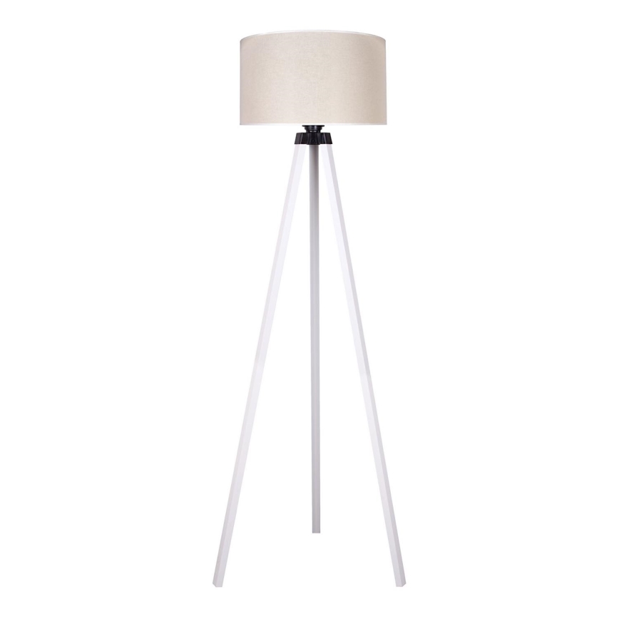 Duolla - Επιδαπέδιο φωτιστικό 1xE27/60W/230V διάμετρος 44 cm κρεμ/λευκό