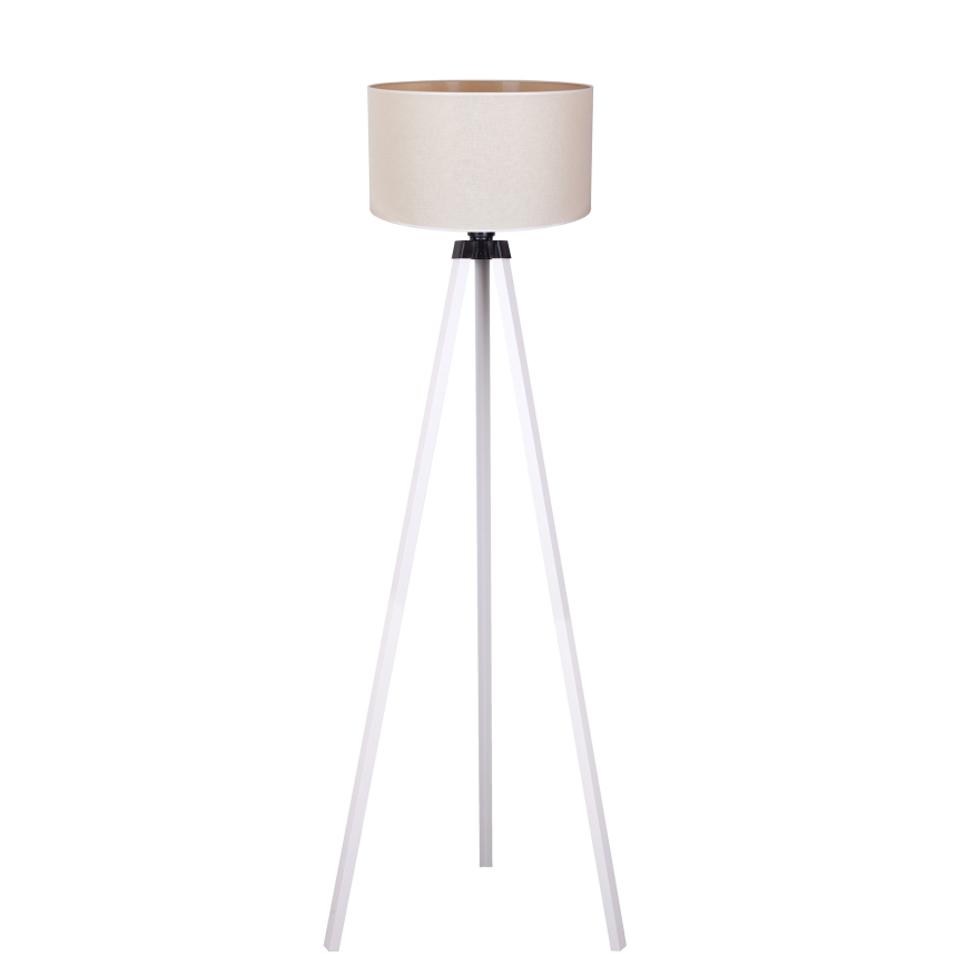 Duolla - Επιδαπέδιο φωτιστικό 1xE27/60W/230V διάμετρος 44 cm κρεμ/λευκό