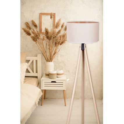 Duolla - Επιδαπέδιο φωτιστικό 1xE27/60W/230V διάμετρος 44 cm κρεμ/μπεζ