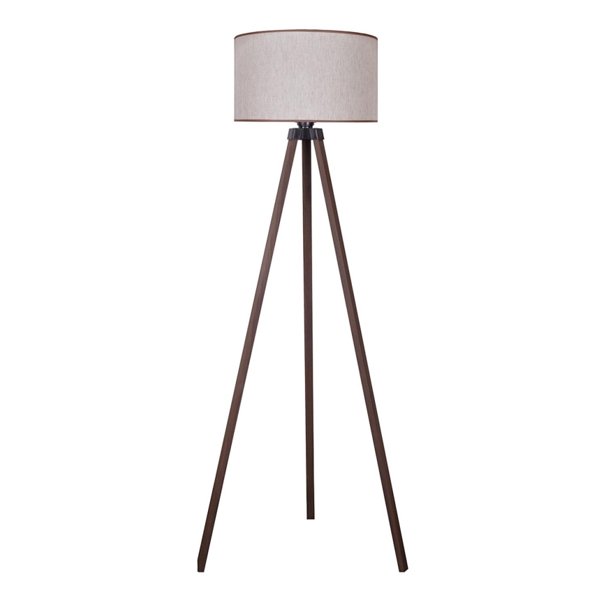 Duolla - Επιδαπέδιο φωτιστικό 1xE27/60W/230V διάμετρος 44 cm μπεζ/καφέ