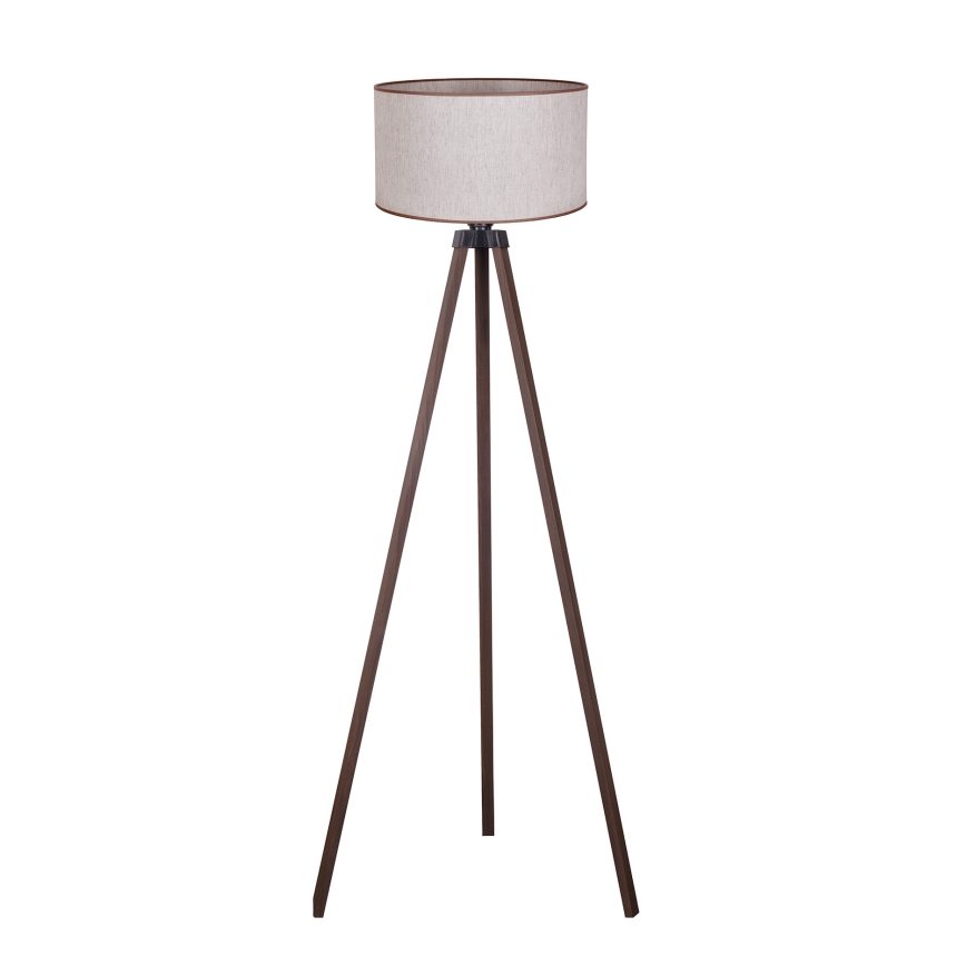 Duolla - Επιδαπέδιο φωτιστικό 1xE27/60W/230V διάμετρος 44 cm μπεζ/καφέ