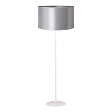 Duolla - Επιδαπέδιο φωτιστικό CANNES 1xE27/15W/230V διάμετρος 45 cm ασημί/λευκό
