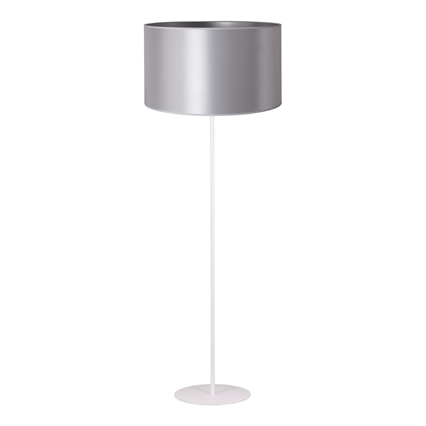 Duolla - Επιδαπέδιο φωτιστικό CANNES 1xE27/15W/230V διάμετρος 45 cm ασημί/λευκό