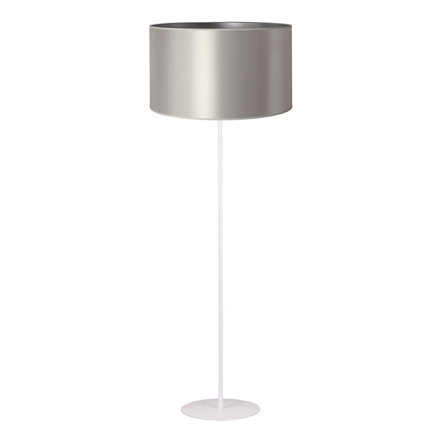 Duolla - Επιδαπέδιο φωτιστικό CANNES 1xE27/15W/230V διάμετρος 45 cm ασημί/λευκό
