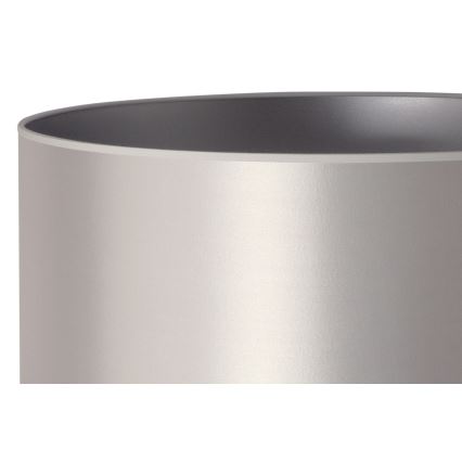 Duolla - Επιδαπέδιο φωτιστικό CANNES 1xE27/15W/230V διάμετρος 45 cm ασημί/λευκό