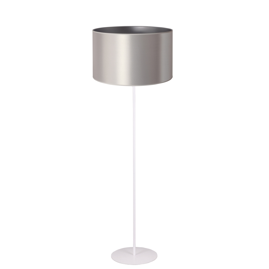 Duolla - Επιδαπέδιο φωτιστικό CANNES 1xE27/15W/230V διάμετρος 45 cm ασημί/λευκό