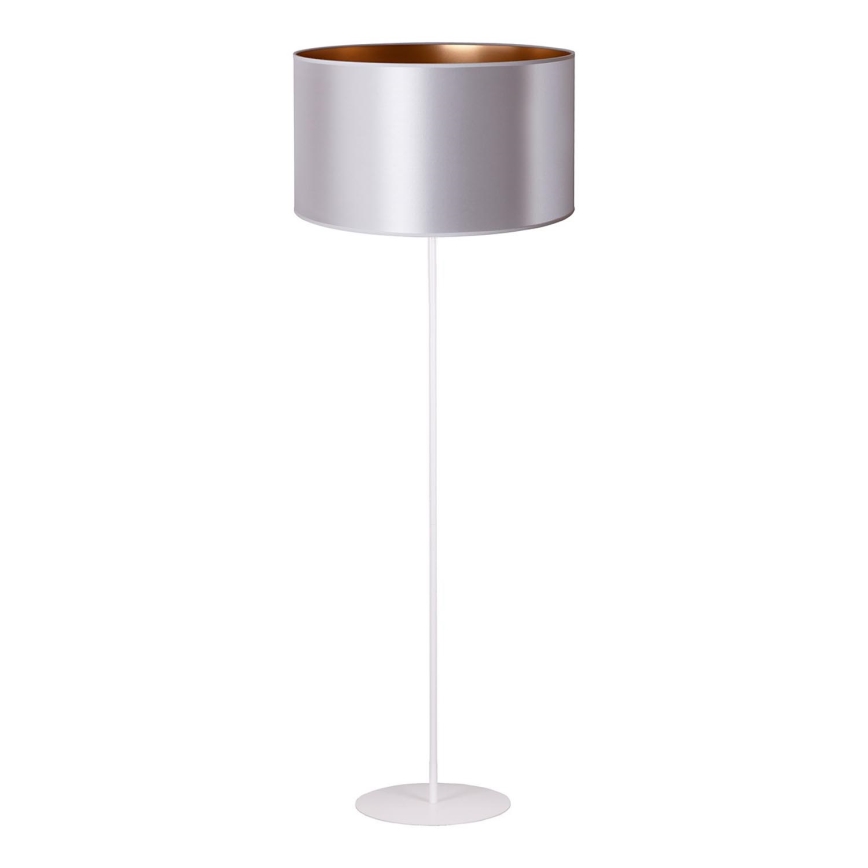 Duolla - Επιδαπέδιο φωτιστικό CANNES 1xE27/15W/230V διάμετρος 45 cm ασημί/χαλκός/λευκό