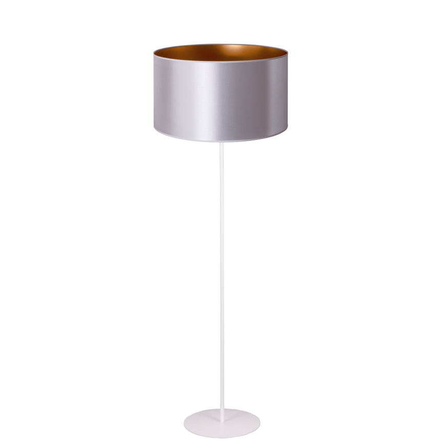 Duolla - Επιδαπέδιο φωτιστικό CANNES 1xE27/15W/230V διάμετρος 45 cm ασημί/χαλκός/λευκό