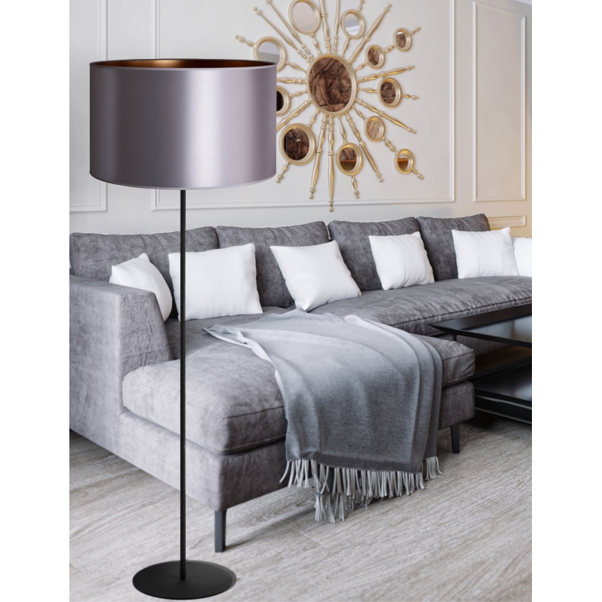Duolla - Επιδαπέδιο φωτιστικό CANNES 1xE27/15W/230V διάμετρος 45 cm ασημί/χαλκός/μαύρο