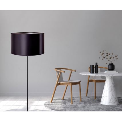 Duolla - Επιδαπέδιο φωτιστικό CANNES 1xE27/15W/230V διάμετρος 45 cm μαύρο/ασημί