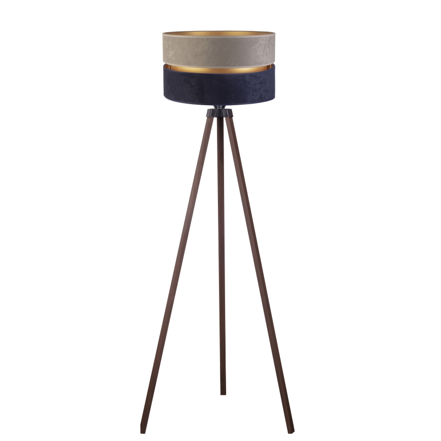 Duolla - Επιδαπέδιο φωτιστικό DUO 1xE27/60W/230V διάμετρος 44 cm γκρι/μπλε/καφέ