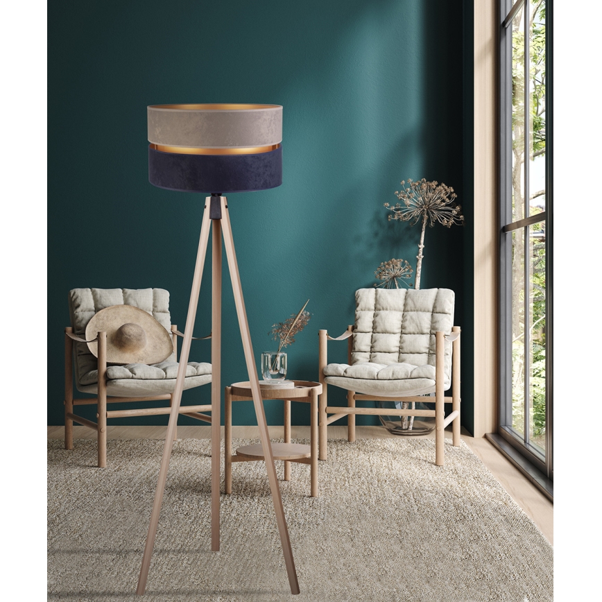 Duolla - Επιδαπέδιο φωτιστικό DUO 1xE27/60W/230V διάμετρος 44 cm γκρι/μπλε/μπεζ