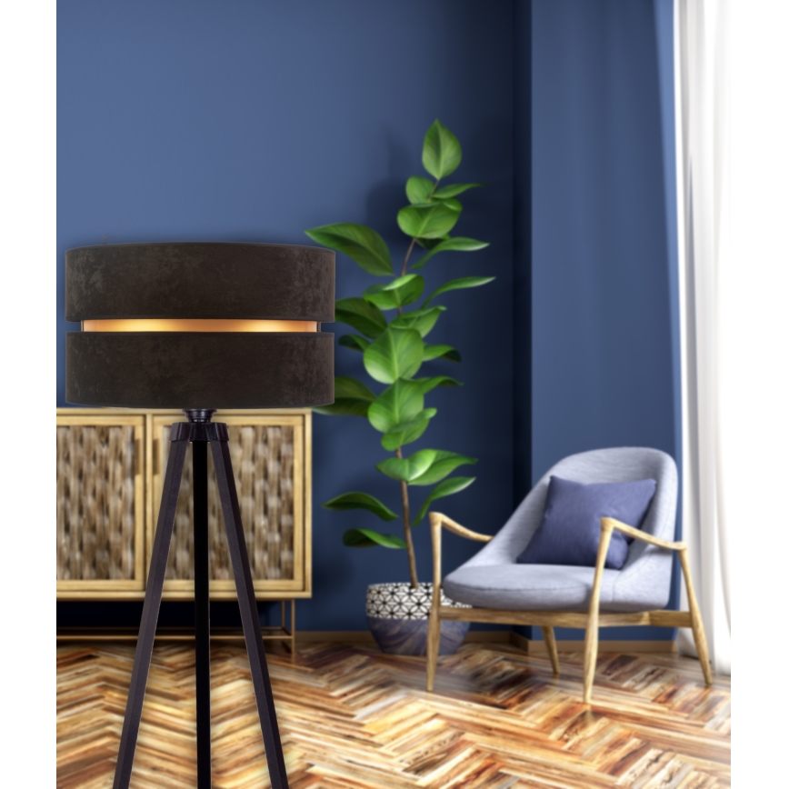 Duolla - Επιδαπέδιο φωτιστικό DUO 1xE27/60W/230V διάμετρος 44 cm μαύρο/βέγκε