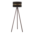 Duolla - Επιδαπέδιο φωτιστικό DUO 1xE27/60W/230V διάμετρος 44 cm μαύρο/καφέ
