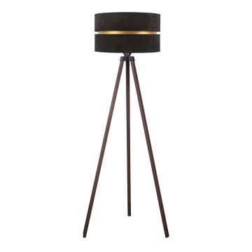 Duolla - Επιδαπέδιο φωτιστικό DUO 1xE27/60W/230V διάμετρος 44 cm μαύρο/καφέ