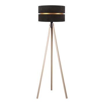 Duolla - Επιδαπέδιο φωτιστικό DUO 1xE27/60W/230V διάμετρος 44 cm μαύρο/μπεζ