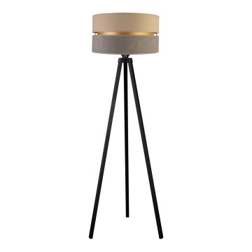 Duolla - Επιδαπέδιο φωτιστικό DUO 1xE27/60W/230V διάμετρος 44 cm μπεζ/γκρι/βέγκε