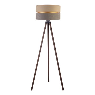 Duolla - Επιδαπέδιο φωτιστικό DUO 1xE27/60W/230V διάμετρος 44 cm μπεζ/γκρι/καφέ