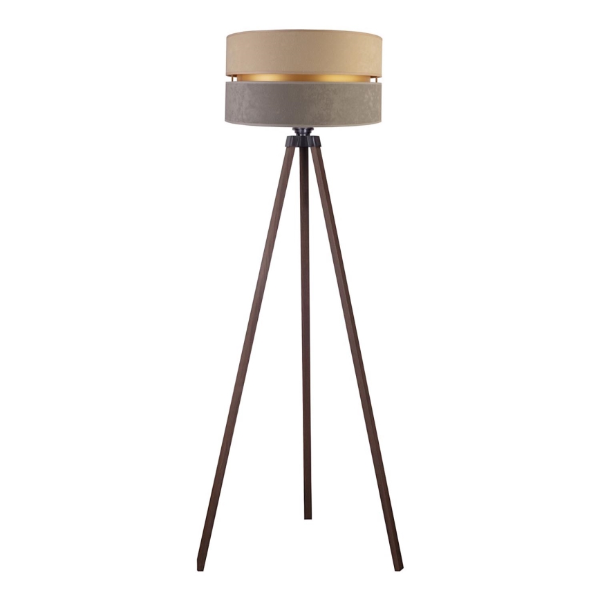 Duolla - Επιδαπέδιο φωτιστικό DUO 1xE27/60W/230V διάμετρος 44 cm μπεζ/γκρι/καφέ