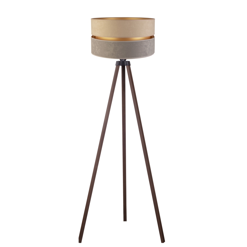 Duolla - Επιδαπέδιο φωτιστικό DUO 1xE27/60W/230V διάμετρος 44 cm μπεζ/γκρι/καφέ