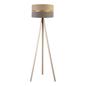 Duolla - Επιδαπέδιο φωτιστικό DUO 1xE27/60W/230V διάμετρος 44 cm μπεζ/γκρι/μπεζ