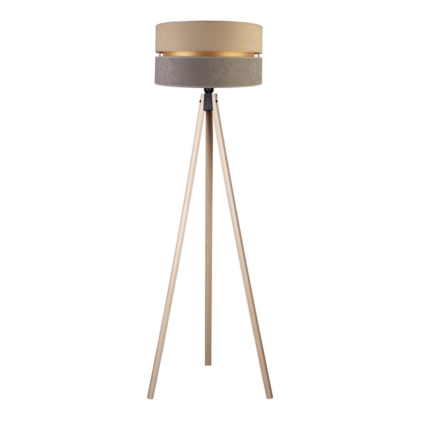 Duolla - Επιδαπέδιο φωτιστικό DUO 1xE27/60W/230V διάμετρος 44 cm μπεζ/γκρι/μπεζ