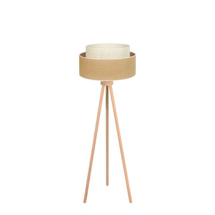 Duolla - Επιδαπέδιο φωτιστικό YUTE BOHO 1xE27/15W/230V διάμετρος 45 cm καφέ/κρεμ