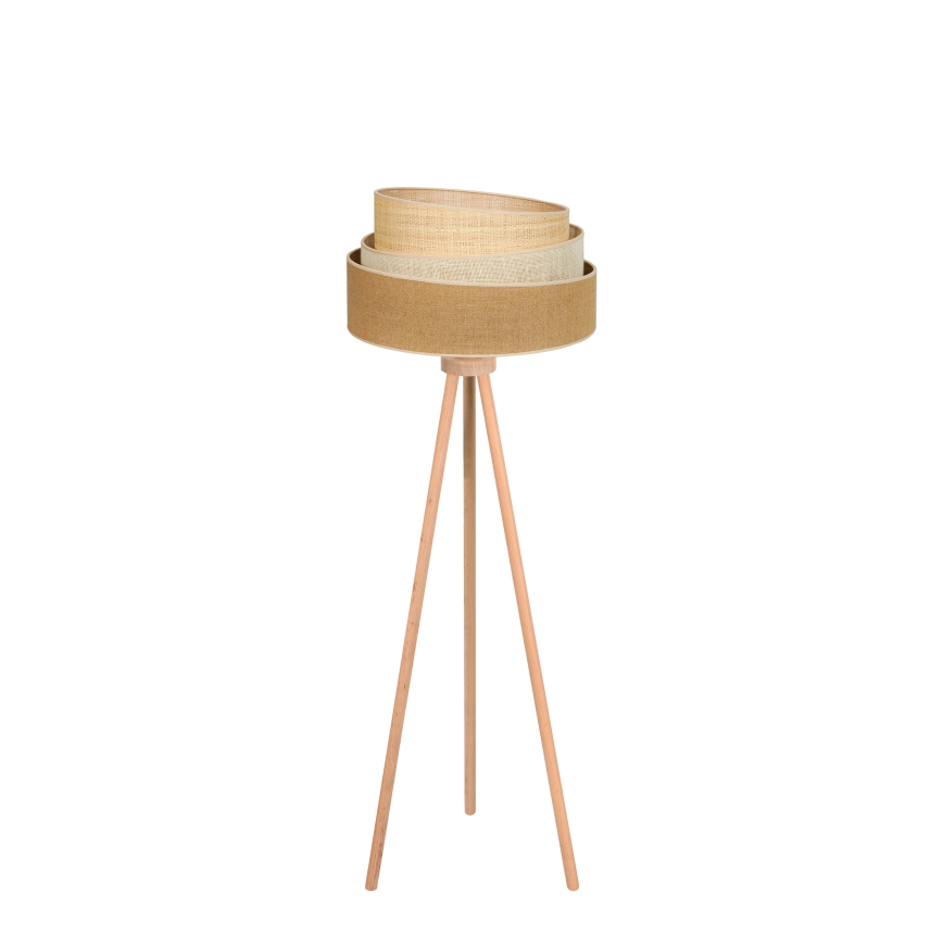 Duolla - Επιδαπέδιο φωτιστικό YUTE TRIO 1xE27/15W/230V διάμετρος 45 cm καφέ/γκρι/μπεζ
