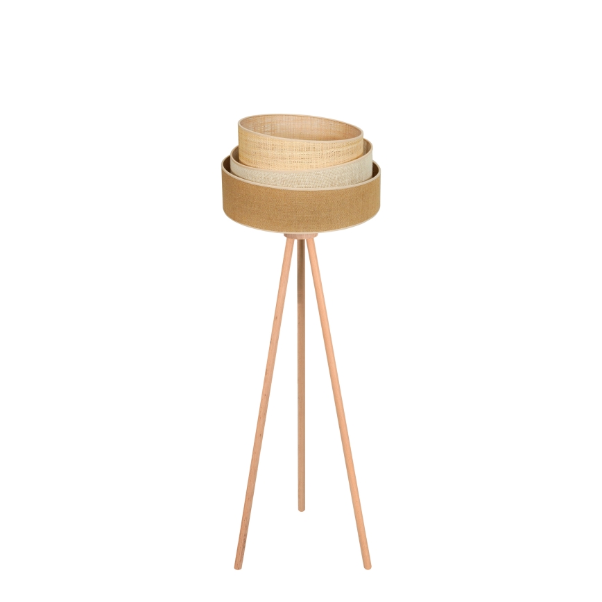 Duolla - Επιδαπέδιο φωτιστικό YUTE TRIO 1xE27/15W/230V διάμετρος 45 cm καφέ/γκρι/μπεζ