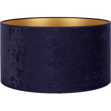 Duolla - Καπέλο φωτιστικού universal VELVET E27 διάμ. 35 εκ. μπλε/χρυσό