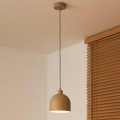 Duolla - Κρεμαστό φωτιστικό με καλώδιο IRONLINE 1xE27/15W/230V, Ø 17 cm, μπεζ