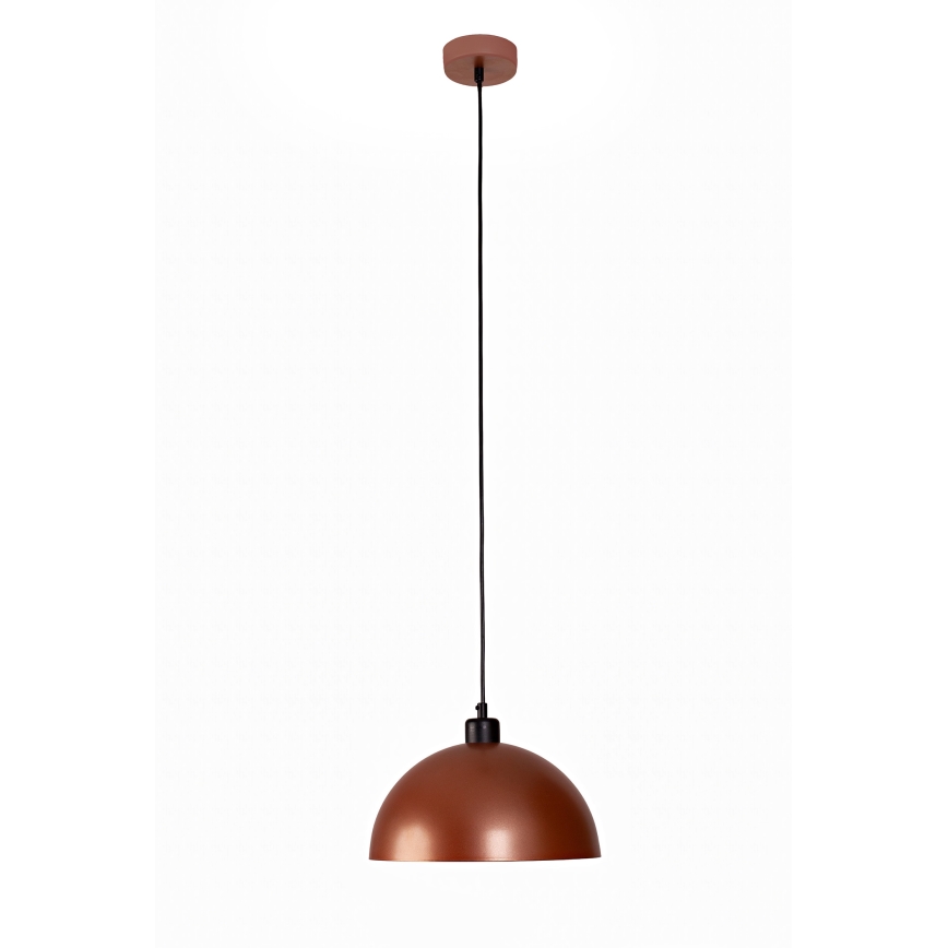 Duolla - Κρεμαστό φωτιστικό με καλώδιο IRONLINE 1xE27/15W/230V Ø 27 cm χάλκινο/μαύρο