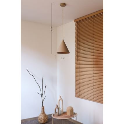 Duolla - Κρεμαστό φωτιστικό με καλώδιο IRONLINE 1xG9/3W/230V, διάμ. 25 εκ., μπεζ
