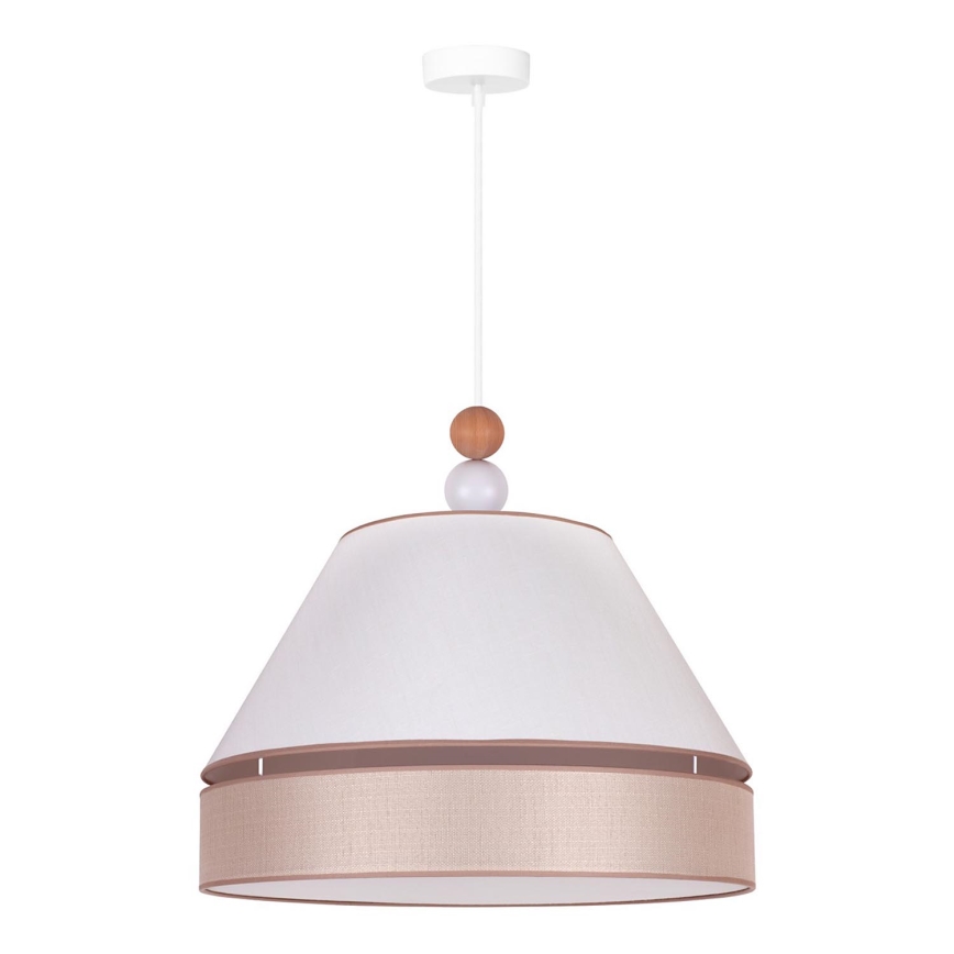 Duolla - Κρεμαστό φωτιστικό οροφής AVIGNON 1xE27/15W/230V διάμετρος 50 cm λευκό/μπεζ