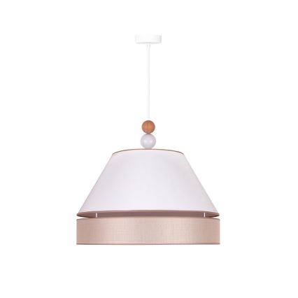 Duolla - Κρεμαστό φωτιστικό οροφής AVIGNON 1xE27/15W/230V διάμετρος 50 cm λευκό/μπεζ