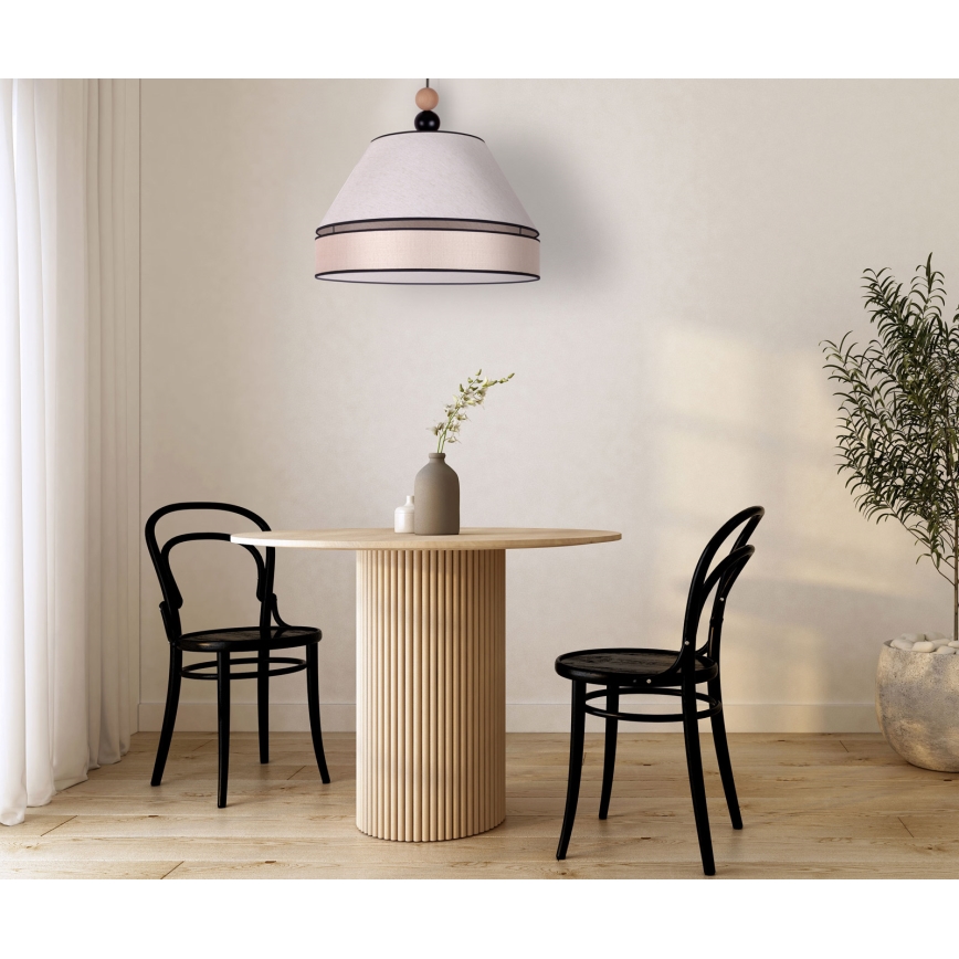 Duolla - Κρεμαστό φωτιστικό οροφής AVIGNON 1xE27/15W/230V διάμετρος 50 cm μπεζ
