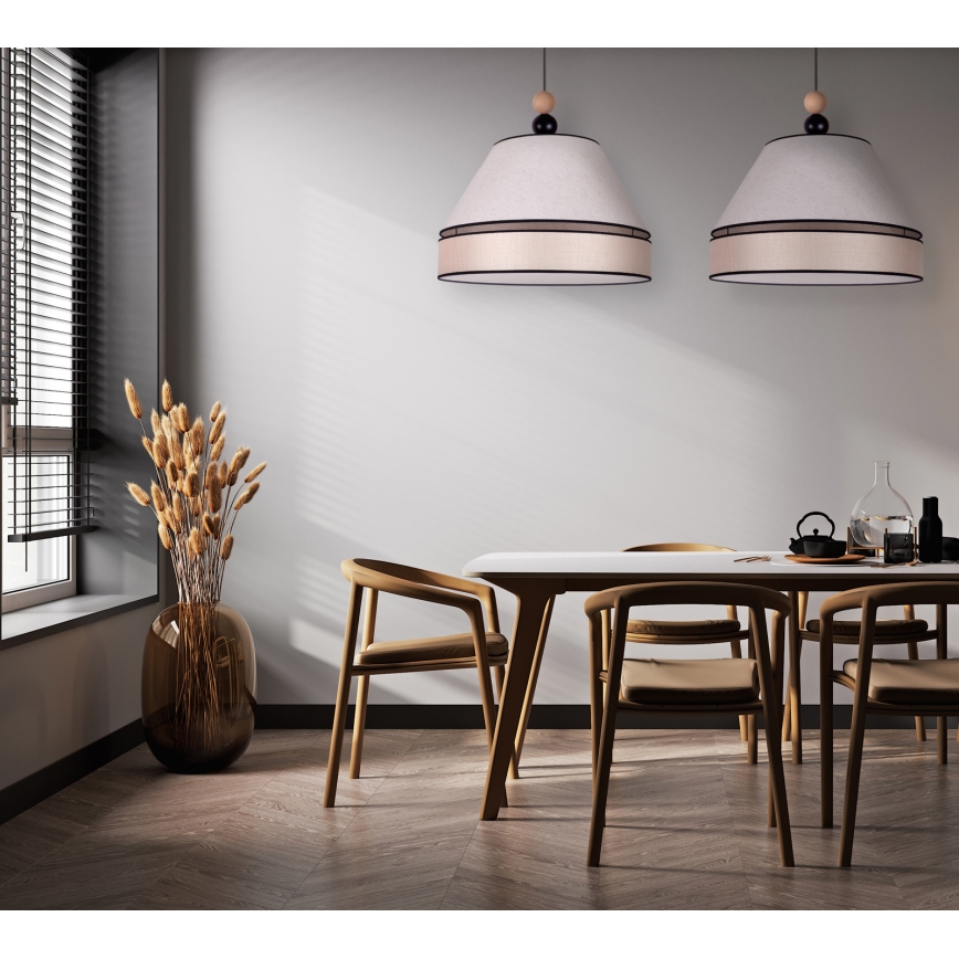 Duolla - Κρεμαστό φωτιστικό οροφής AVIGNON 2xE27/15W/230V μπεζ
