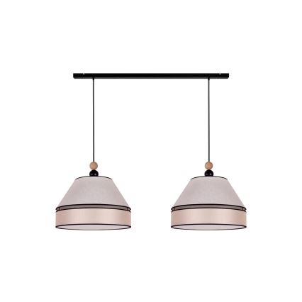 Duolla - Κρεμαστό φωτιστικό οροφής AVIGNON 2xE27/15W/230V μπεζ
