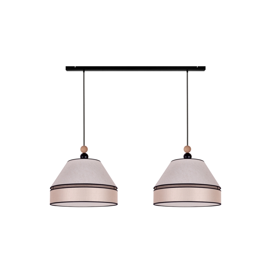 Duolla - Κρεμαστό φωτιστικό οροφής AVIGNON 2xE27/15W/230V μπεζ